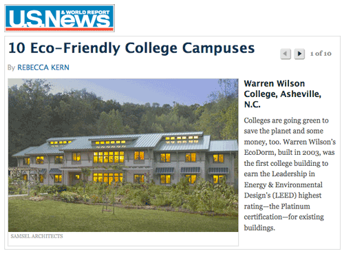 10 Eco Friendly College Campuses - US News & World Report